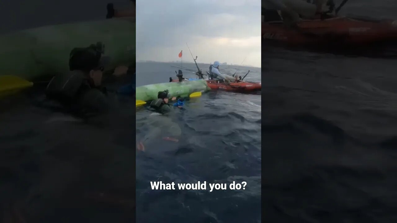 the scariest 😫 thing for kayak anglers, flipped offshore