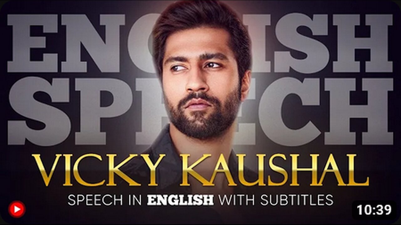 ENGLISH SPEECH | VICKY KAUSHAL: From Engineering to Acting (English Subtitles)