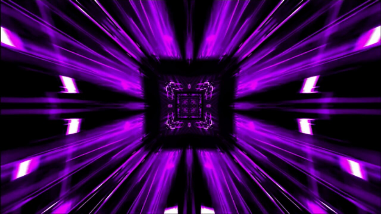 Looping Kaleidoscope Tunnel Purple abstract background