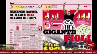 3 anni di PIOLI e vigilia di Champions League. Napoli primo. Rassegna Stampa ep.147 | 10.10.22