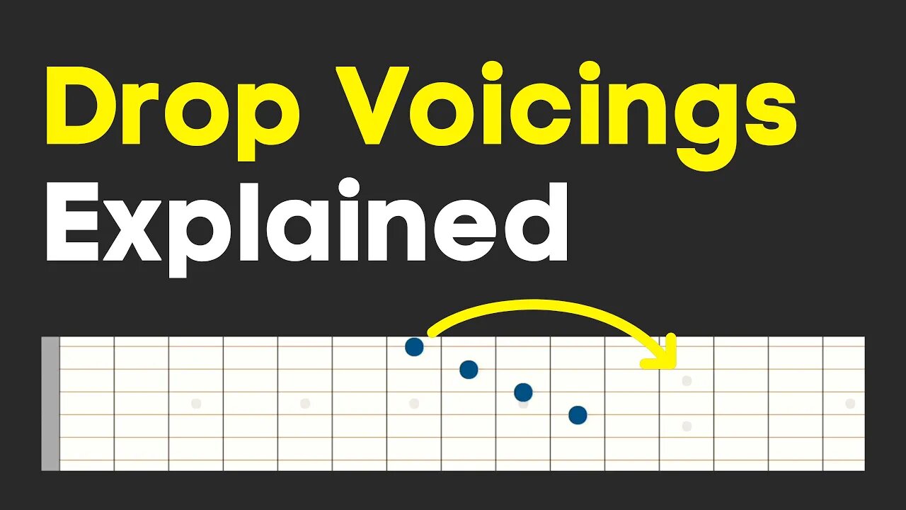 Drop Chords Guitar Lesson - Drop 2 & Drop 3 voicings explained for guitarists