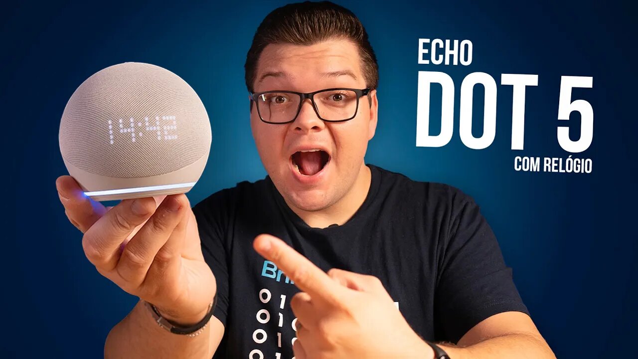 CHEGOU! nova Echo Dot 5 com Relógio! Mudou MUITO! novas FUNÇÕES