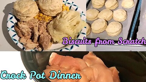 Mississippi Chicken | Crockpot Dinner | Homemade Biscuits | Cook with Me | Family of 5