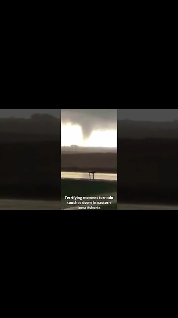 Terrifying moment tornado touches down in eastern Iowa #shorts
