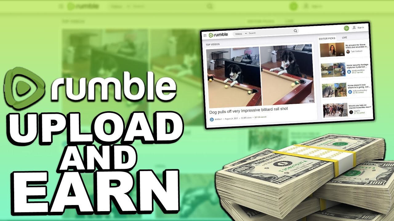 How to earn money on Rumble