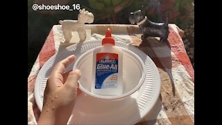 White slime using Elmer's glue all (ASMR)