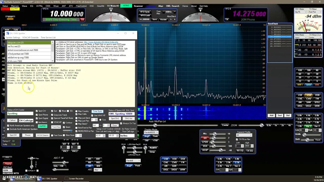 PowerSDR ke9ns v2.8.0 Time Clock Sync