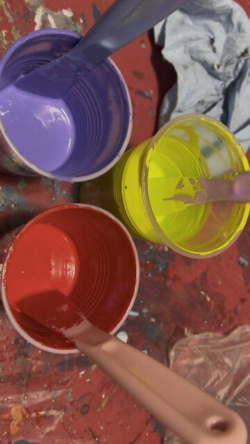 Look at these beautiful colors! Check back tomorrow #shorts #splitcolor #dutchpour #fluidart