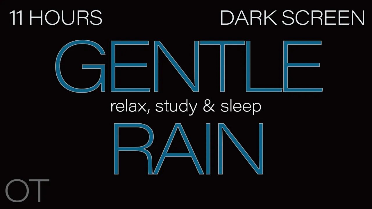 GENTLE RAIN Sounds for Sleeping| Relaxing| Studying| BLACK SCREEN| Dark Screen| Rainstorm 10 HOURS