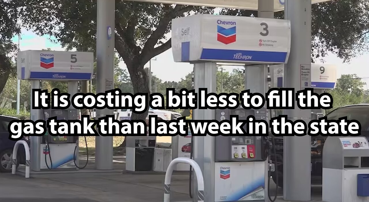 It is costing a bit less to fill the gas tank than last week in the state