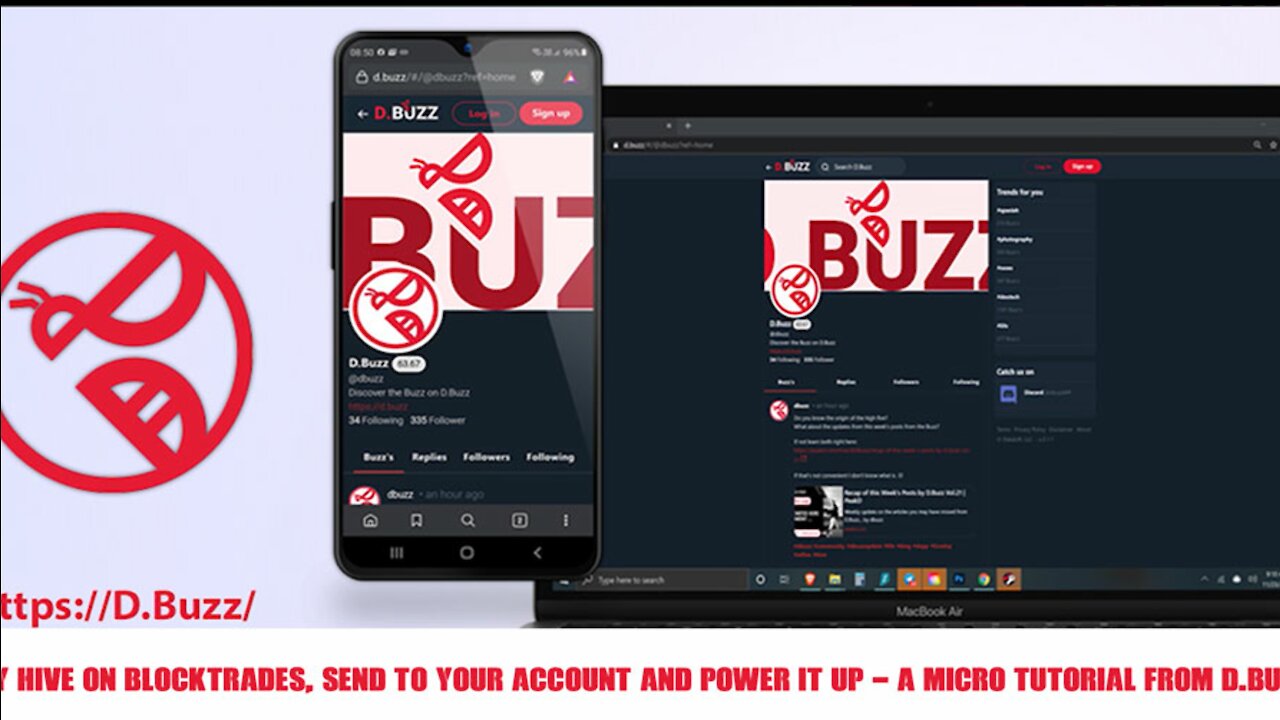 Buy $HIVE on Blocktrades, Send to your Account and Power it up - A micro tutorial from D.Buzz