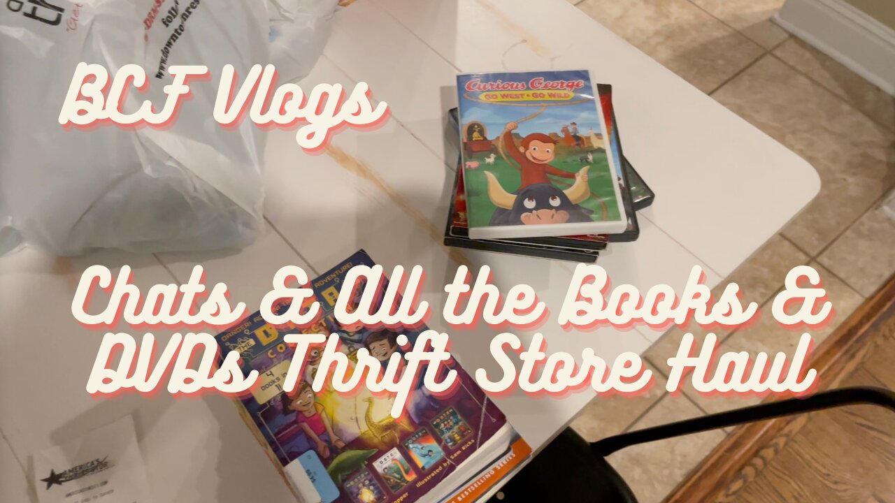 Vlog | Chats & All the Books & DVDs Thrift Store Haul