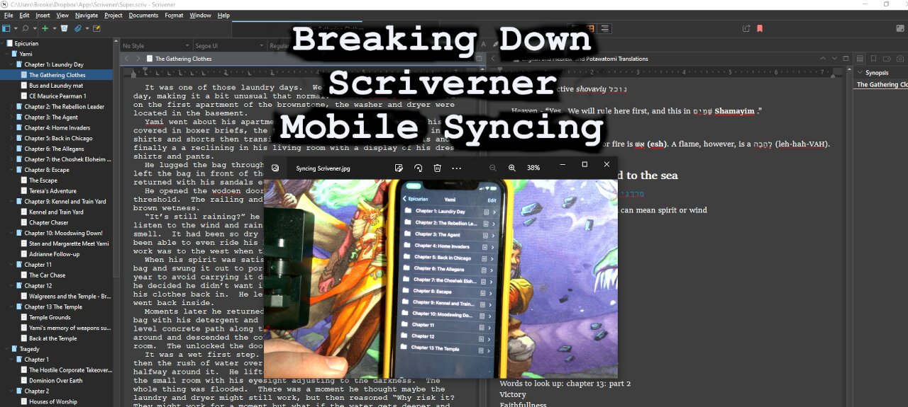 Syncing Scrivener Desktop to Mobile