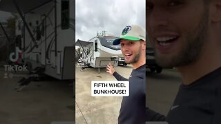 HUGE Bunkroom in this Fifth Wheel RV Under 10,000LBS | 2022 Keystone Cougar 32BHS #shorts