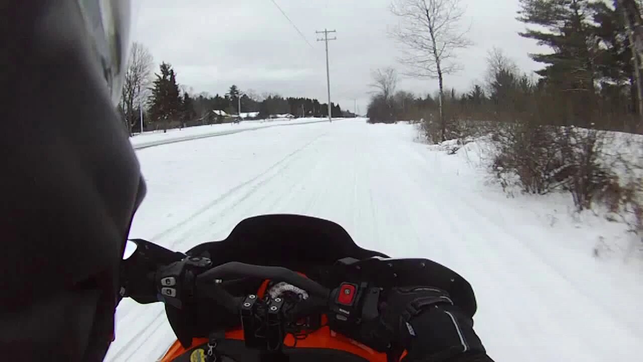 Snowmobile Trail Riding (Gaylord Michigan) Part 9