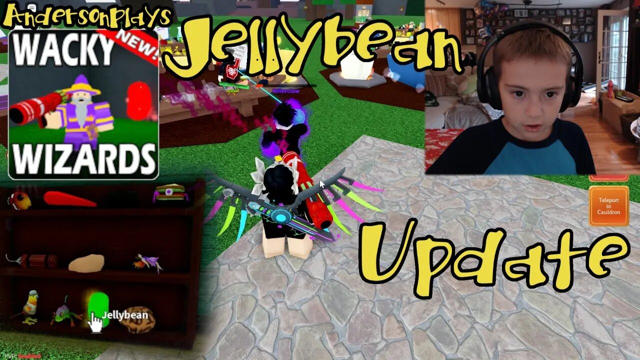 AndersonPlays Roblox Wacky Wizards 🍬JELLYBEAN UPDATE🍬 - How to Get Jellybean - All Jellybean Potions