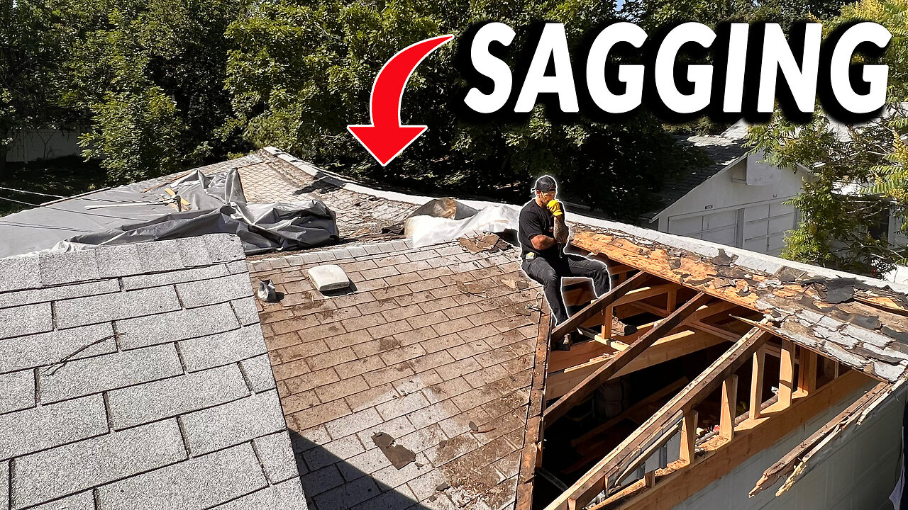 The Roof is SAGGING! on the Abandoned Garage