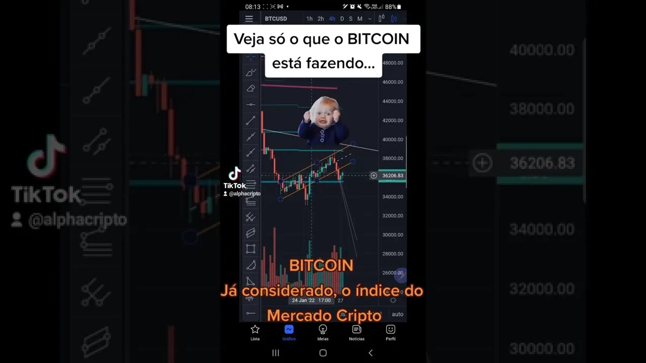 BITCOIN HOJE EM 1 MINUTO - 27/01/2022 - CRIPTOMOEDAS CRIPTO ALTCOINS GAMECOINS METAVERSO CRYPTO