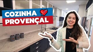 TOUR pela COZINHA PROVENÇAL azul petróleo e branca 💙 | Inspiração e Dicas de Cozinha Planejada