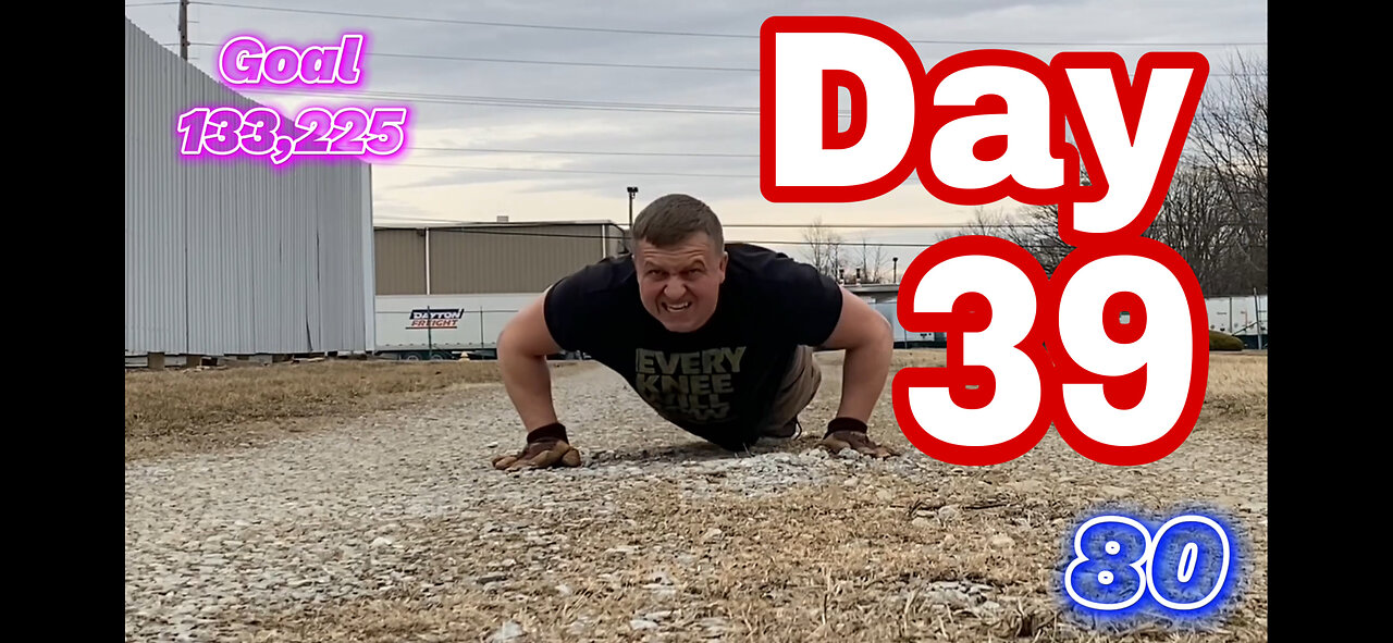 February 8th. 133,225 Push Ups challenge (Day 39)