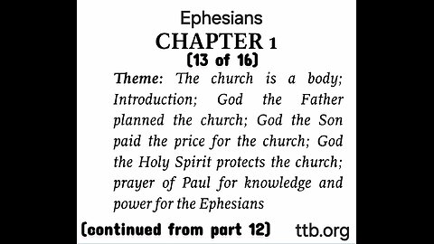 Ephesians Chapter 1 (Bible Study) (13 of 16)