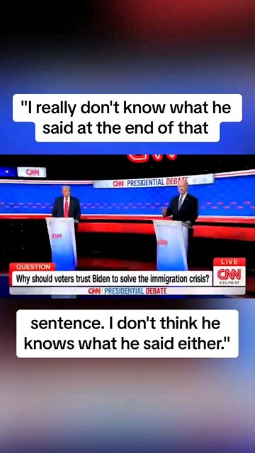 Biden Incoherent at the debate