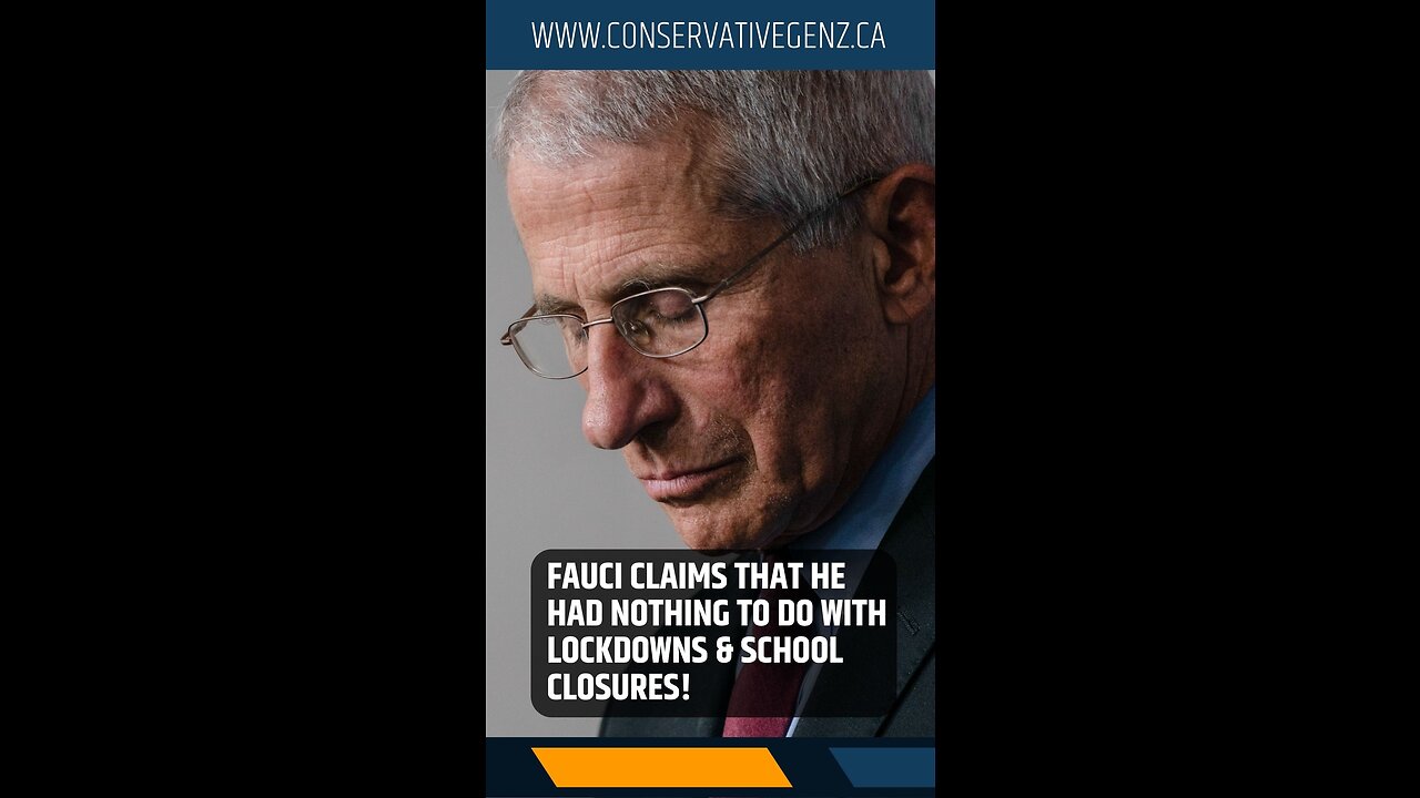 Fauci Claims He Was Against Lockdowns!