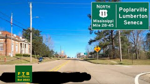 Google Street View Timelapse. - US-11 N - Mississippi 28-45 - Poplarville/Lumberton/Seneca