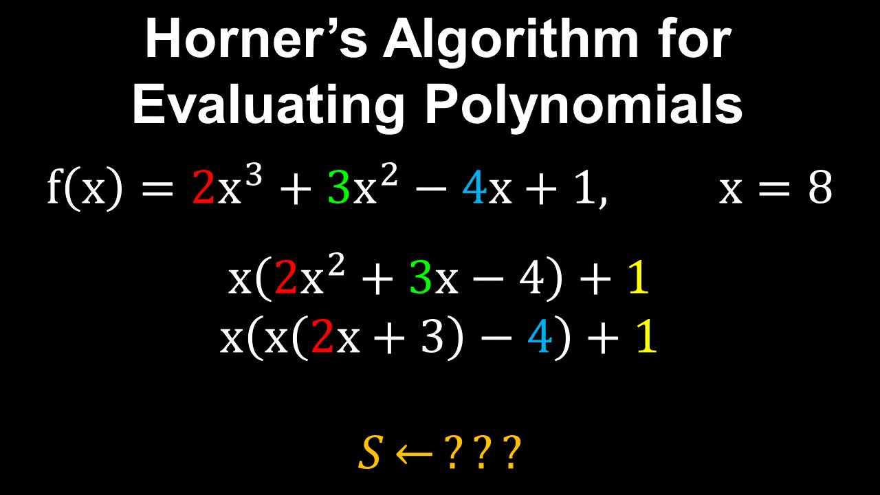 Horner's Method, Evaluating Polynomials - Discrete Mathematics