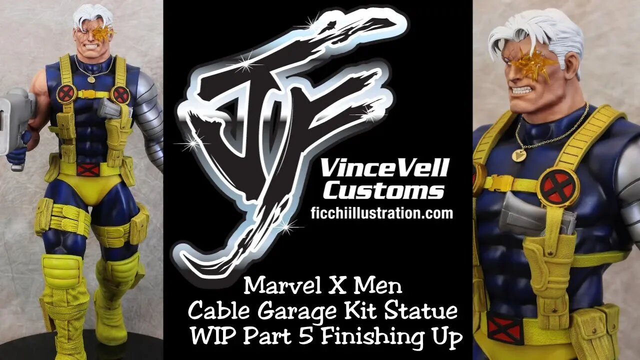 Marvel X Men Cable Garage kit Statue WIP Part 5 Finishing Up