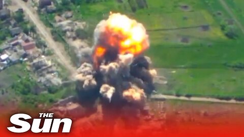 Ukrainian forces blow up Russian military equipment in huge blast