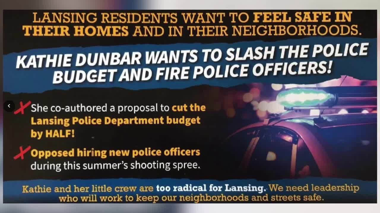 Mailers Dunbar wants to defund Lansing Police