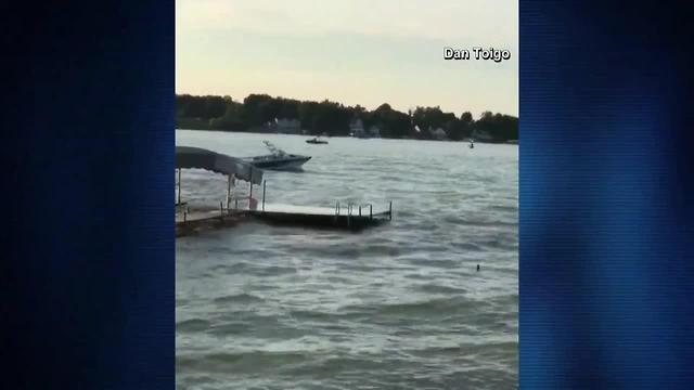 RAW VIDEO: Boat spins out-of-control on Indiana lake