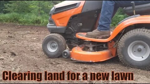 Clearing land for a new lawn