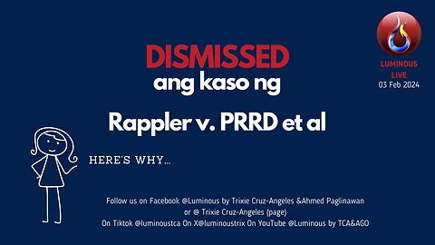 Rappler case v. PRD dismissed