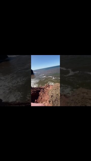 Almost falling down a cliff