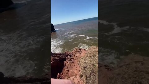 Almost falling down a cliff