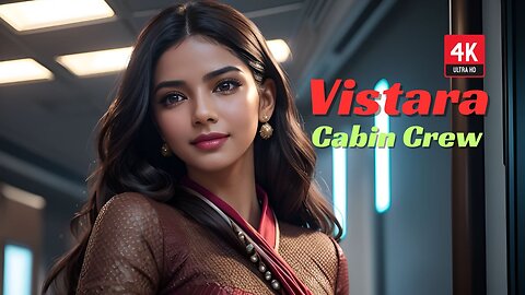 4k Ai Lookbook Girl l Vistara | Cabin crew dress #ailookbookgirl #aibeauty