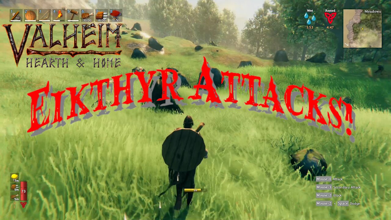 Valheim Hearth and Home s2 ep2 "Eikthyr Attacks!"