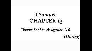 1 Samuel Chapter 13 (Bible Study)