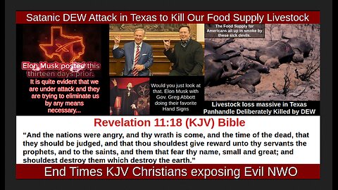 Satanic DEW Attack in Texas to Kill Our Food Supply Livestock