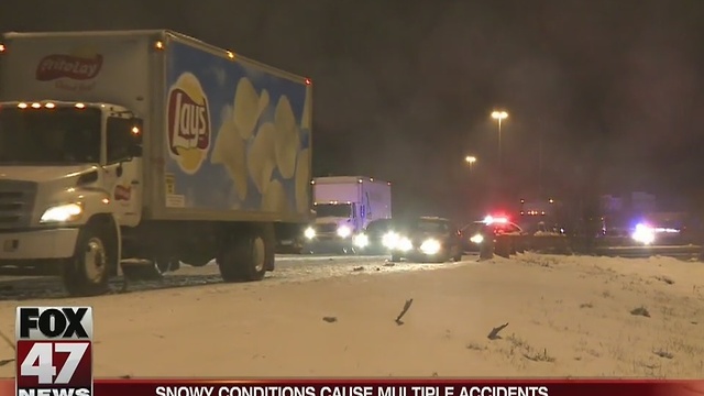 Multiple crashes reported due to snowy conditions