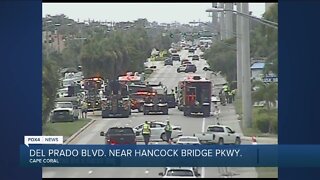 Garbage truck overturns, spills fuel along Del Prado Blvd.