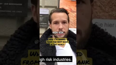 Tristan Tate Banned From The Best Bank In The World #Shorts