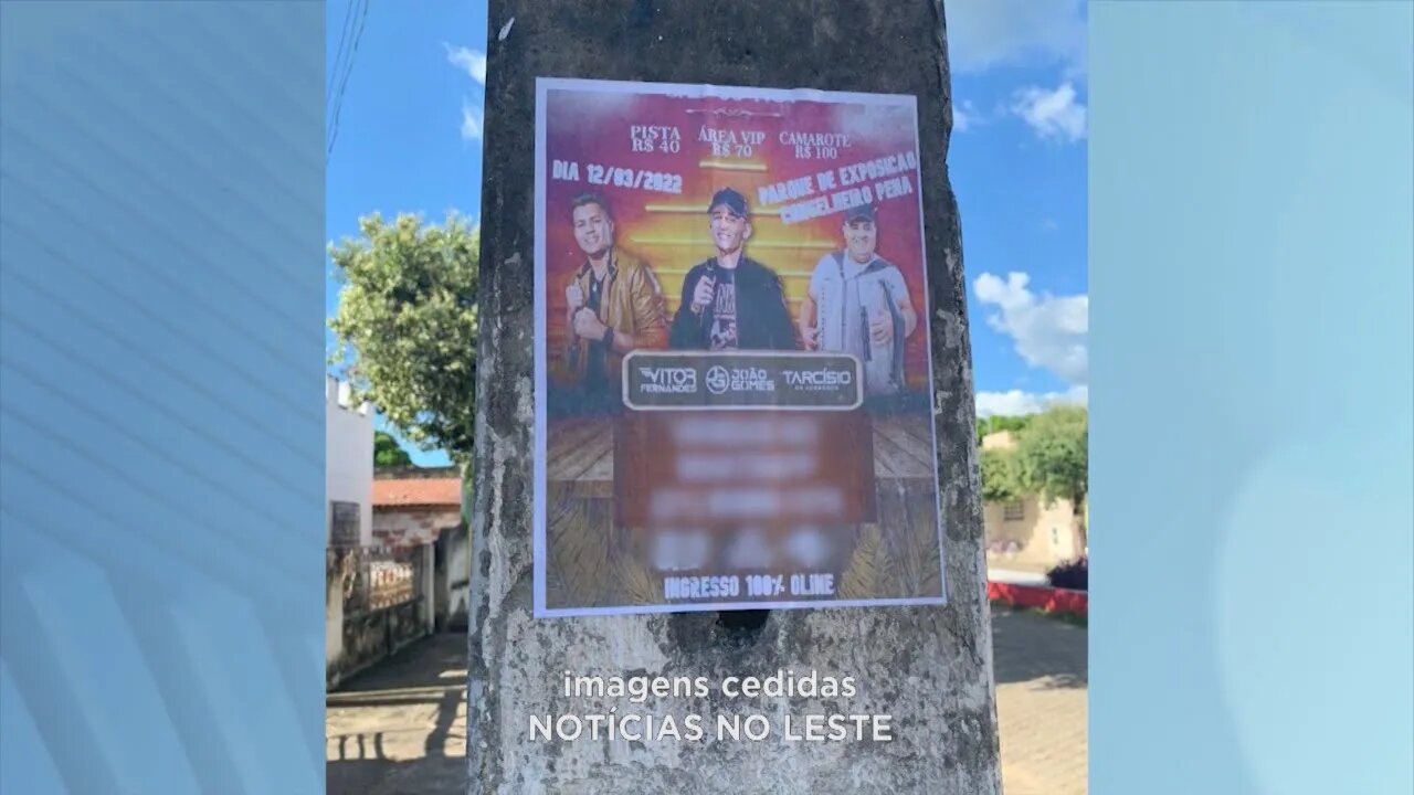 Conselheiro Pena: homem é detido ao fixar cartazes divulgando falso show na cidade