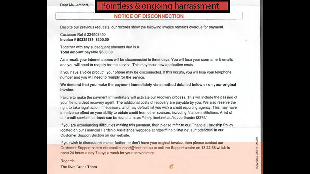 7 Years of Harassment