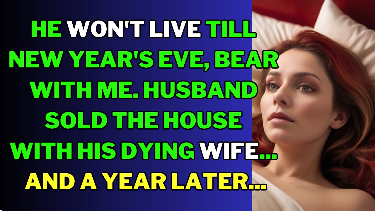 He won't live till New Year's Eve, bear with me Husband sold the house with his dying wife...
