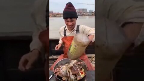 Amazing Chinese Cooking And Eating Sea Food #shorts