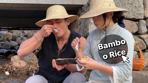 My sister wants to eat bamboo rice today