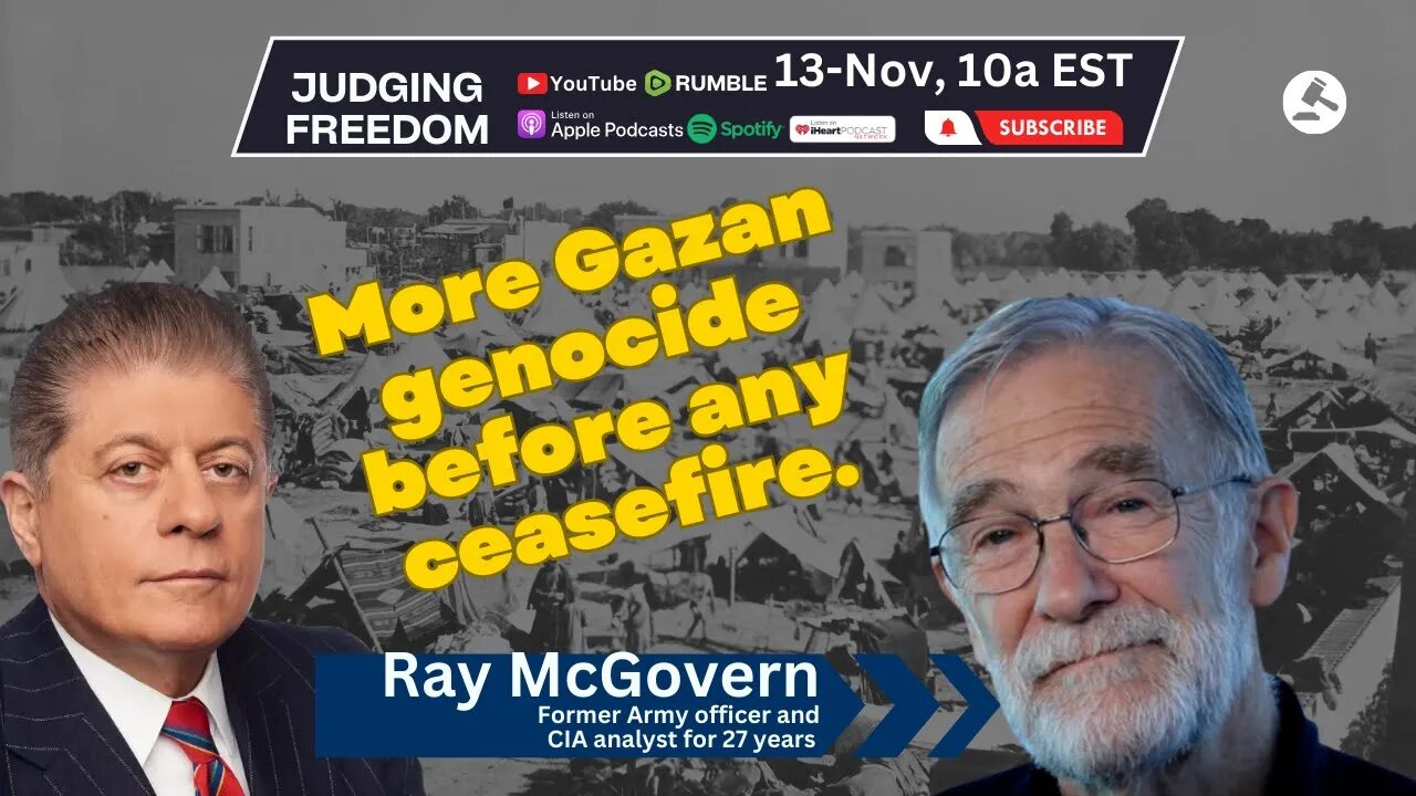 Ray McGovern: (fmr CIA) - More Gazan genocide before any ceasefire.